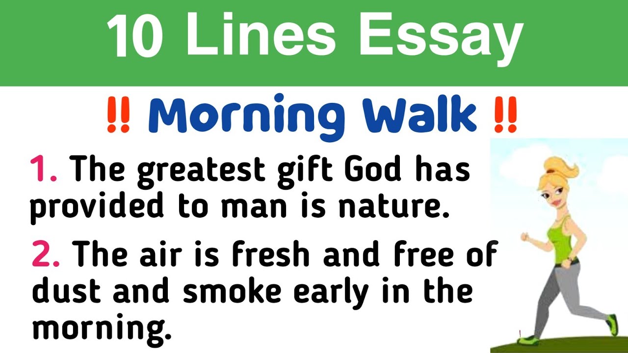 10 lines essay on morning walk in english || Short Essay on Morning Walk || 10 lines on morning walk