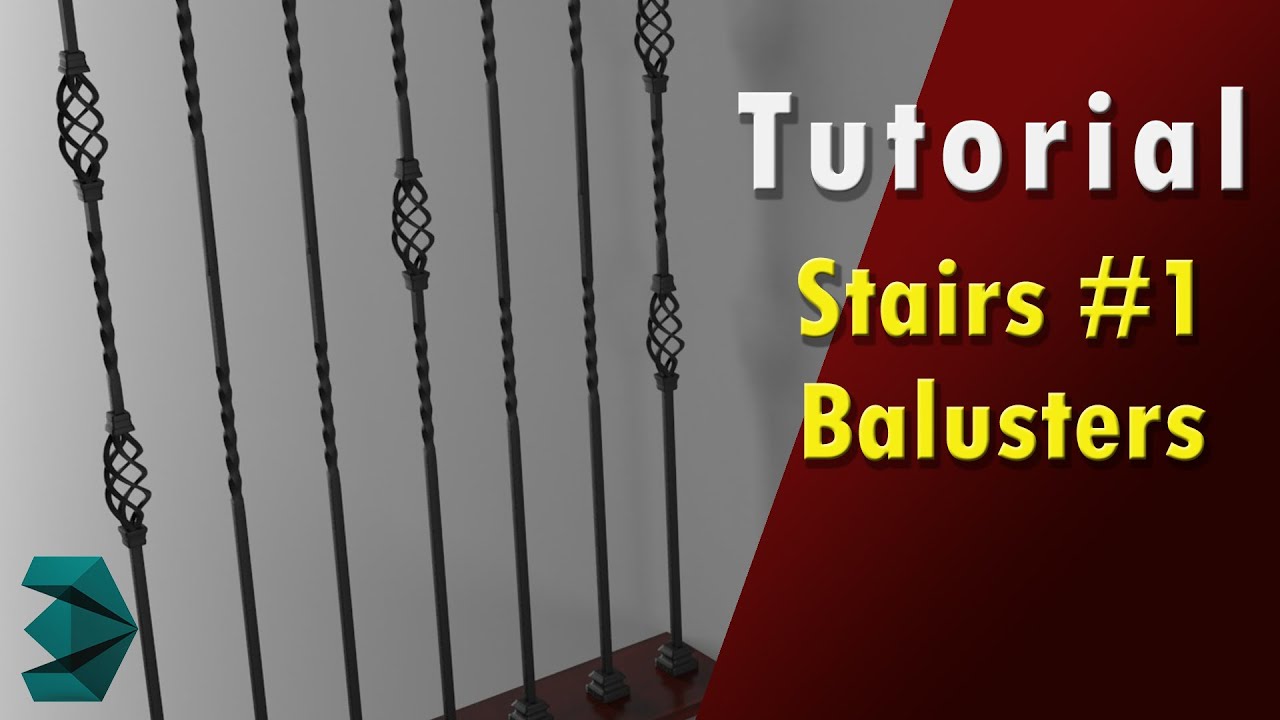 3ds Max Tutorial - Stairs 01 - Balusters