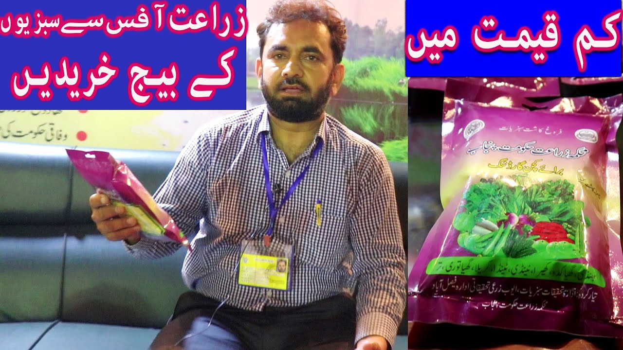 زراعت آفس سے سبزیوں کے بیج خریدیں کچن گارڈننگ کے لیے