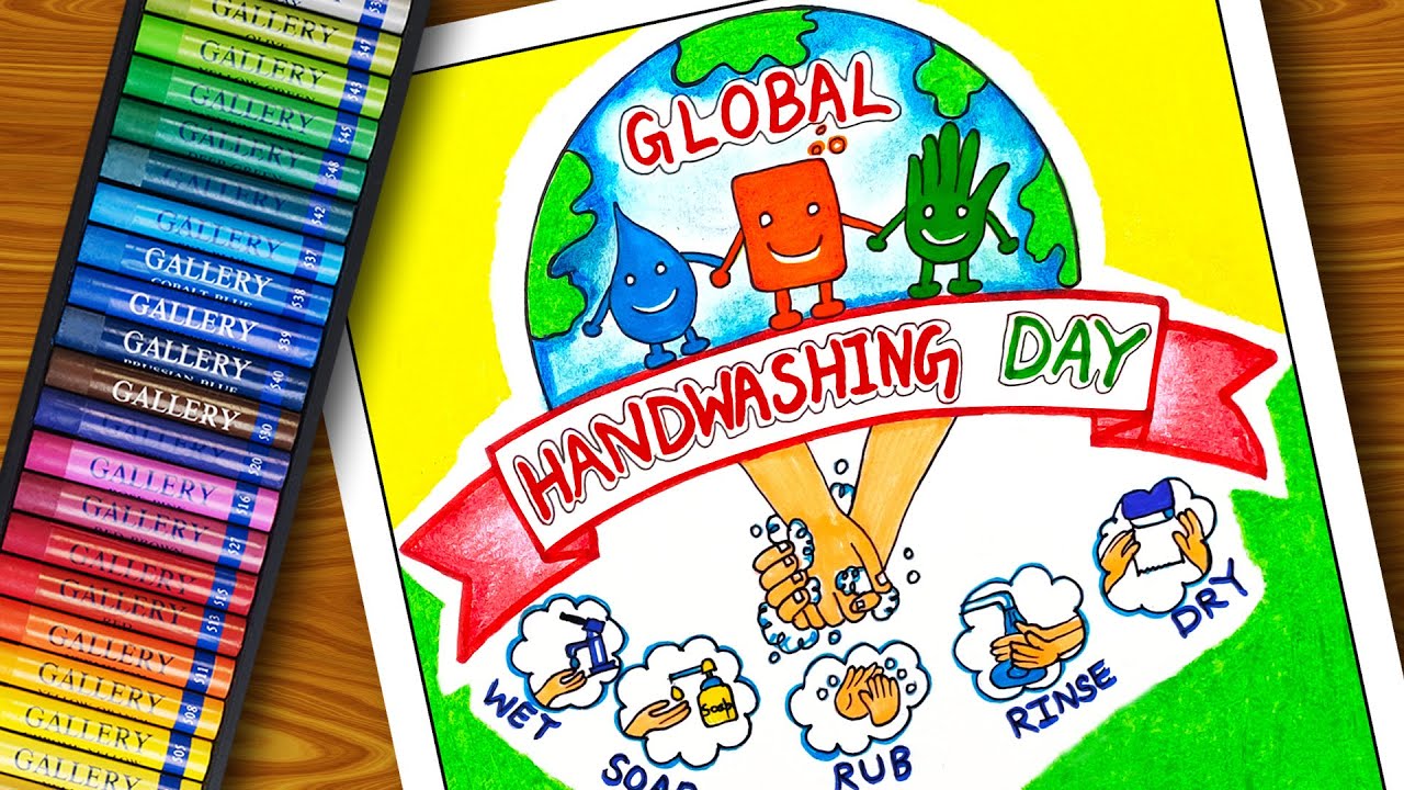 Global Handwashing Day Drawing | National Cleanliness Day Drawing | Corona Virus Awareness Drawing
