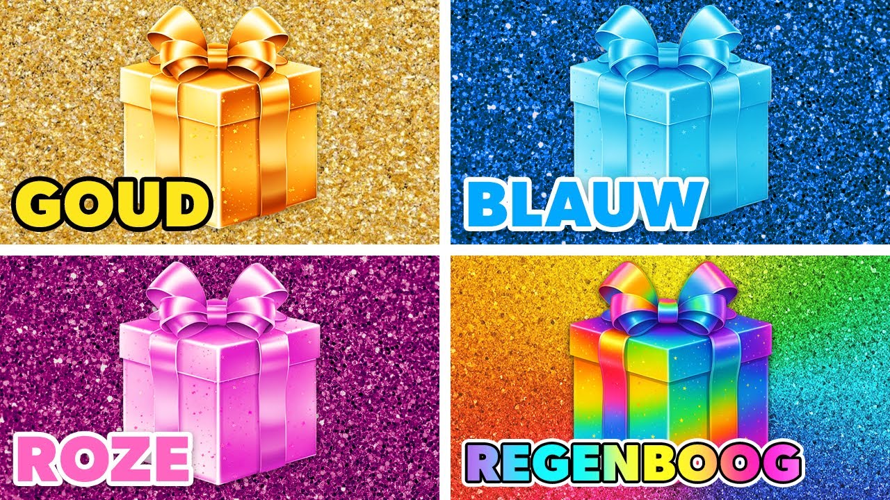 Kies je Cadeau! 🎁 Hoeveel geluk heb jij? 🌈💙🎀💛 Goud, Blauw, Roze of Regenboog?