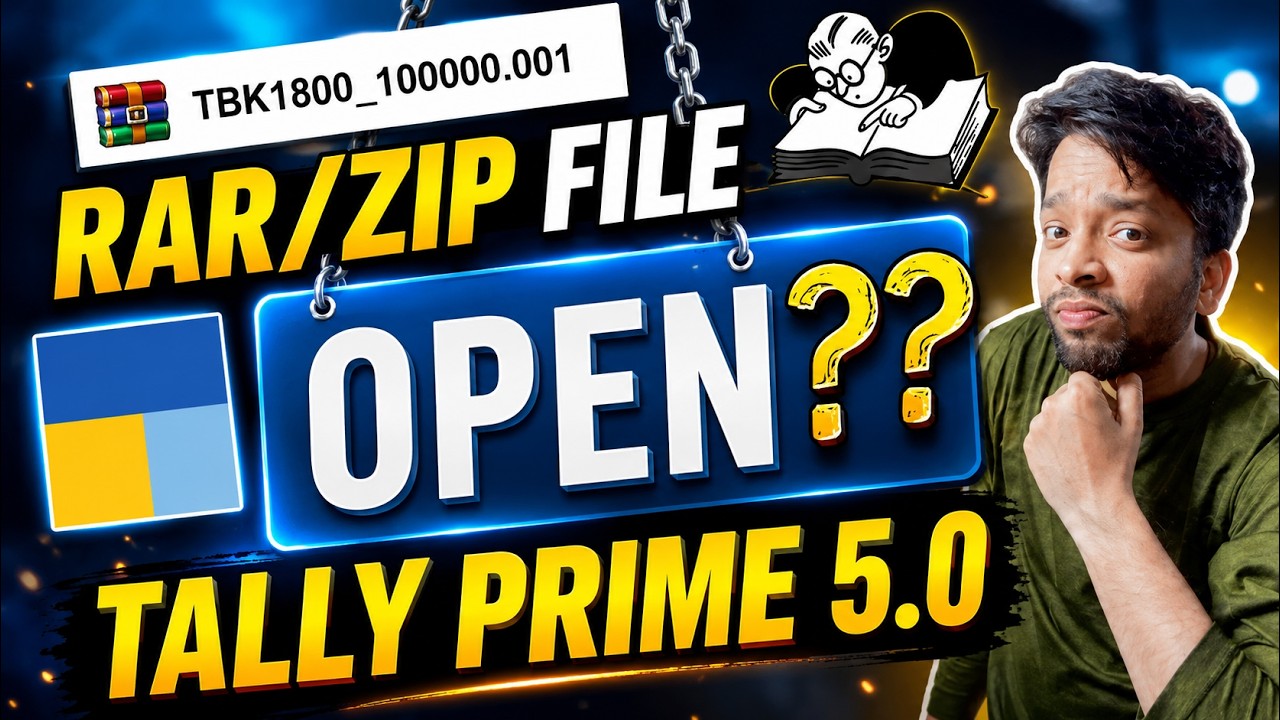 #292 Rar file & Zip file open kaise hoti hai | backup restore in tally prime | New version