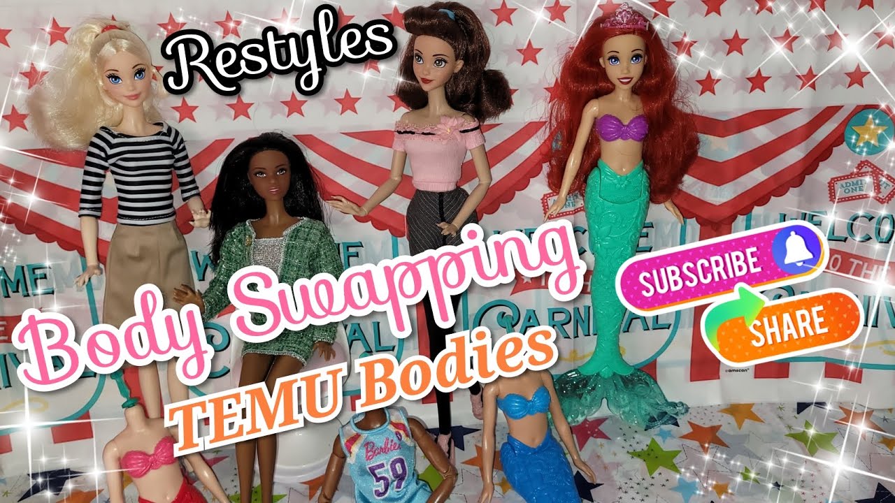 Doll💗Collector TEMU Body Swap #doll #barbie #dolls #fun #barbiedoll #temu #review #bjd #Disney #new