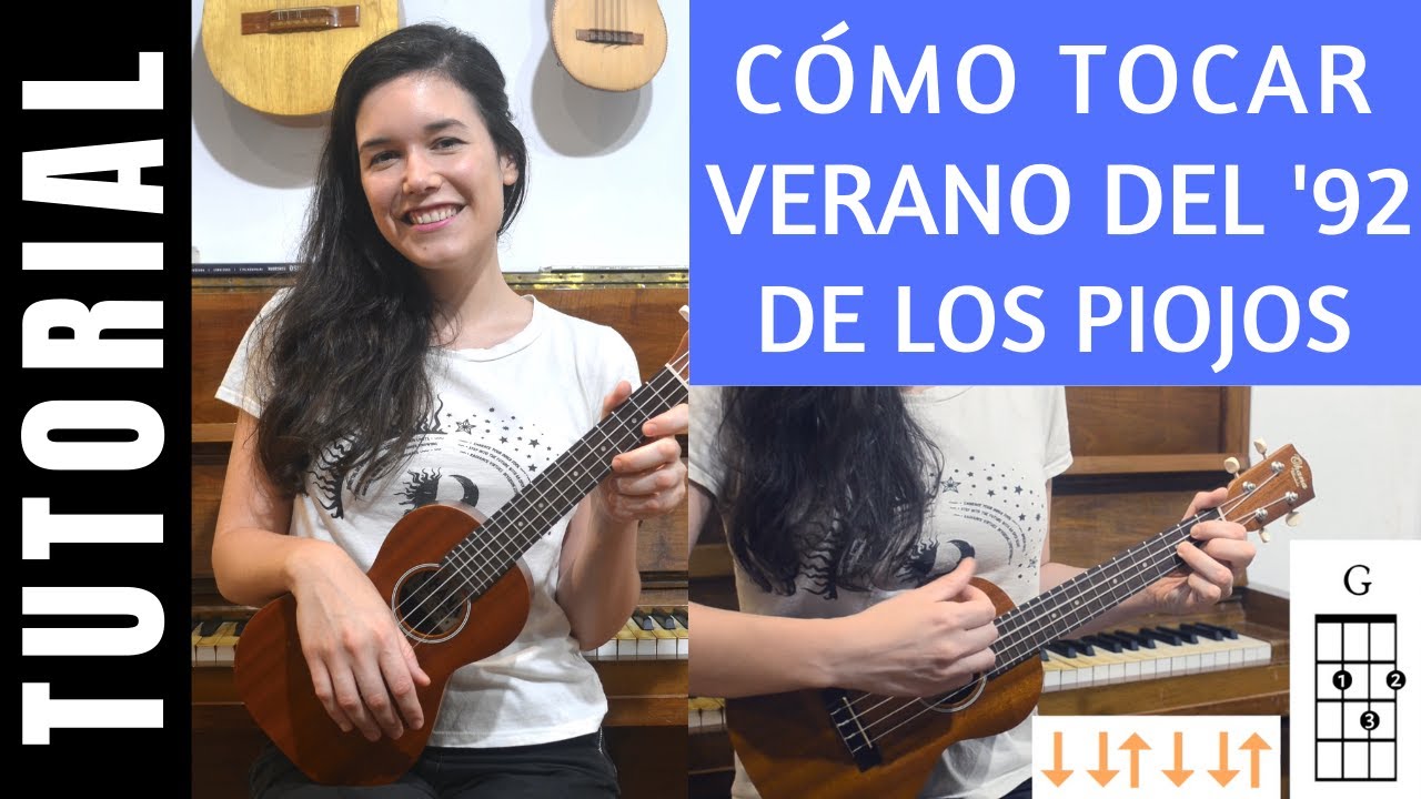cómo tocar VERANO DEL '92 de LOS PIOJOS en ukelele tutorial completo