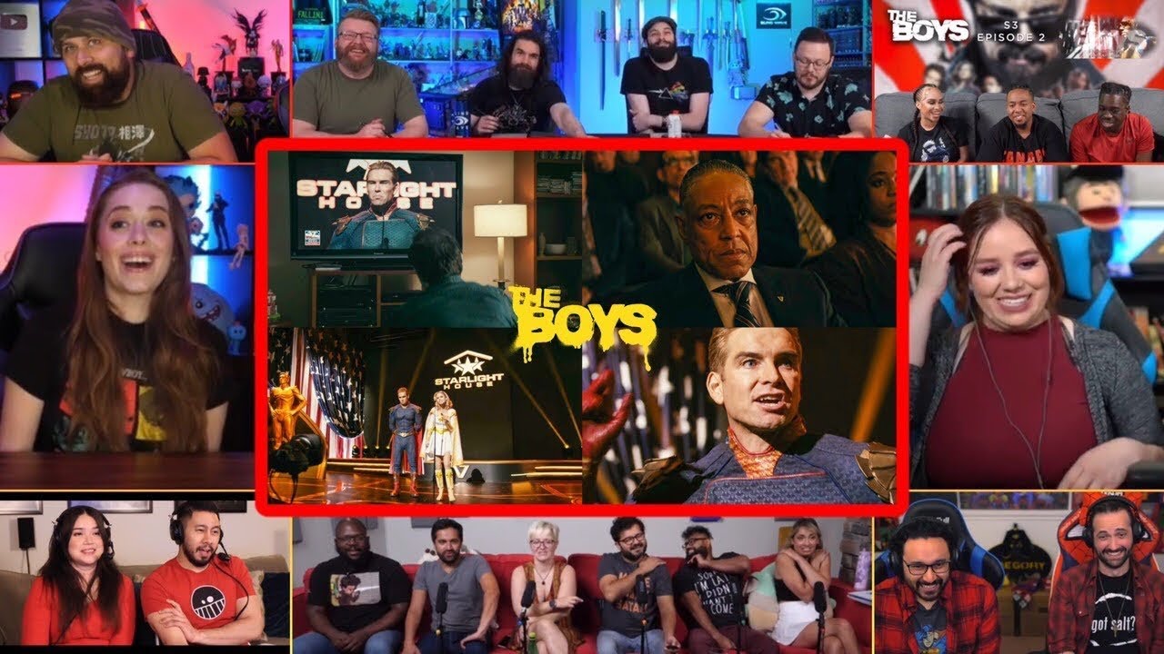 Youtubers React Homelander Ending Speech On Live TV - The Boys Season 3 Ep 2 Reaction Mashup