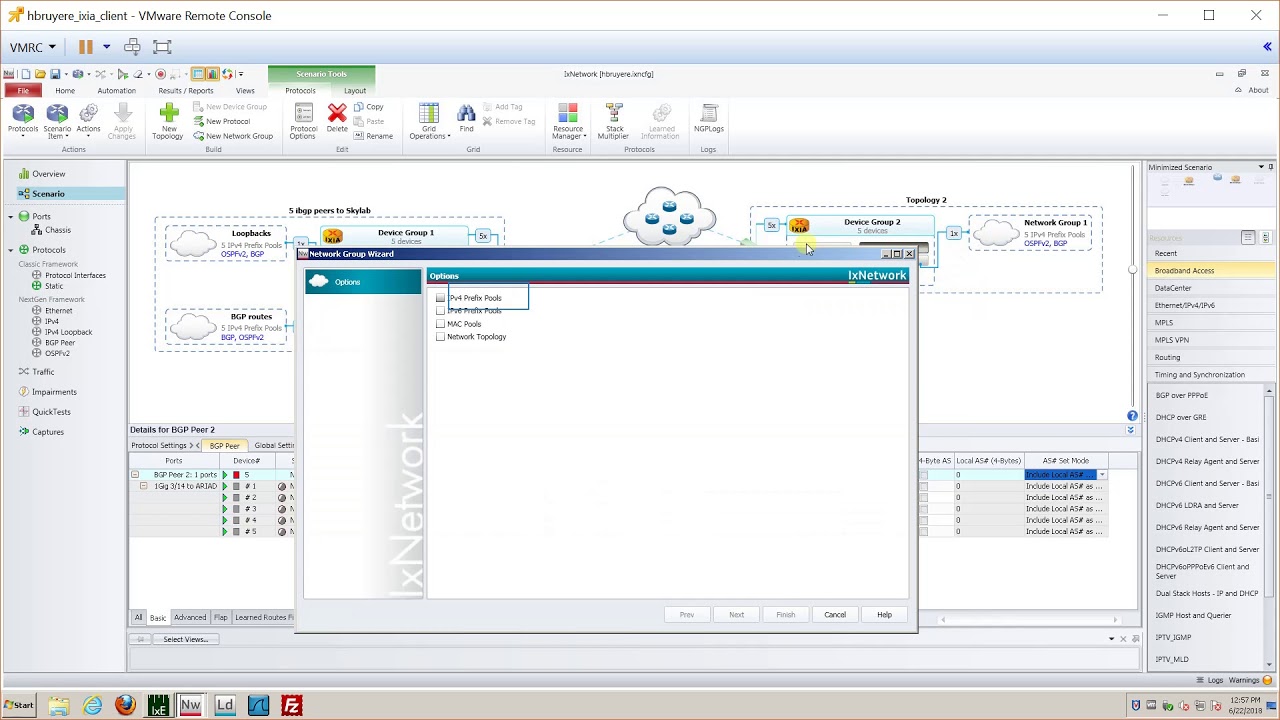 BGP high scale scenario with IXIA