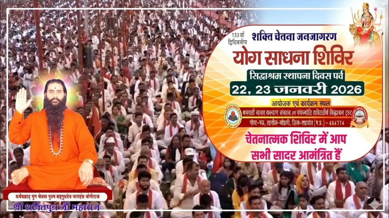 133वाँ शक्ति चेतना जनजागरण योग साधना शिविर सिद्धाश्रम धाम।