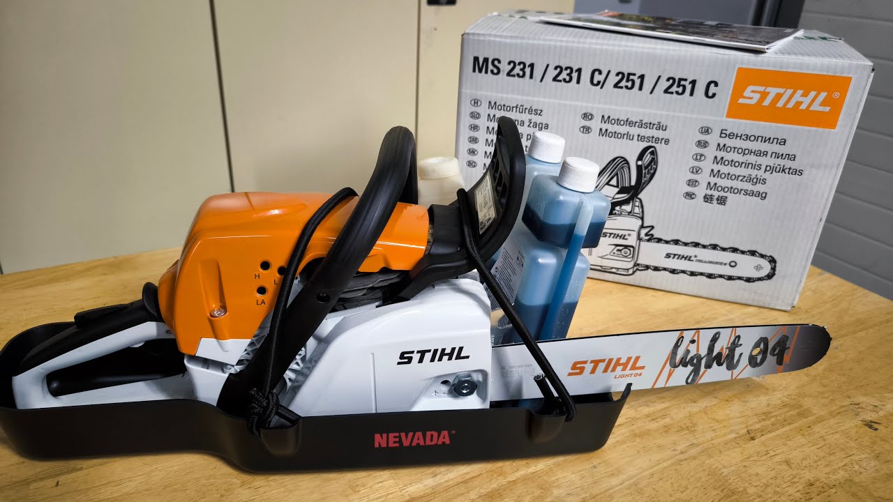 новая бензопила Stihl MS 231 обзор характеристики распаковка которая пришла на замену Stihl MS 181