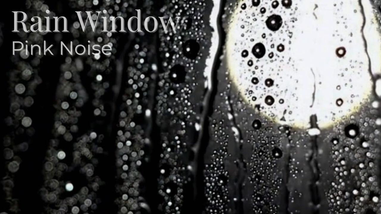 #146 Gentle Night Rain in Moonlight on Window | Rain Sounds for Sleep | Pink Noise | 3 Hours