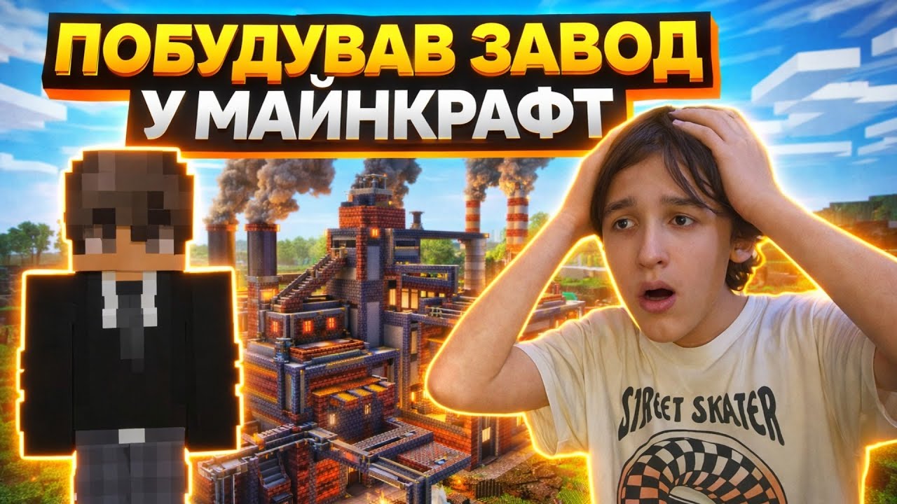 Я ПОБУДУВАВ ЗАВОД У MINECRAFT 🏭 | МЕГА БУДІВНИЦТВО