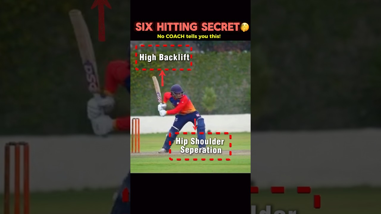 Six Hitting Secret 🤫 Do you know this.? #cricket #crickettips #trending #ipl #tips #viratkohli