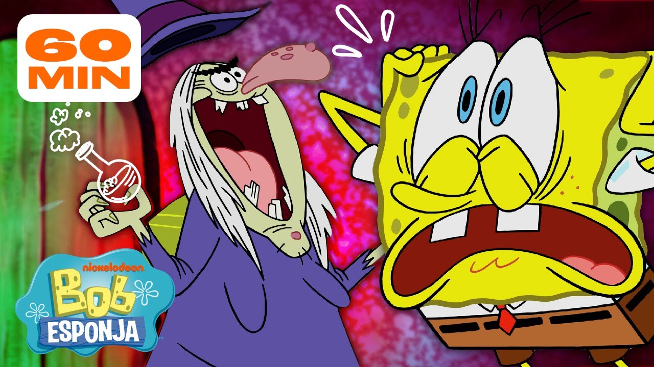 ¡1 Hora de los Momentos más ATERRADORES de Bob Esponja! | Bob Esponja en Español