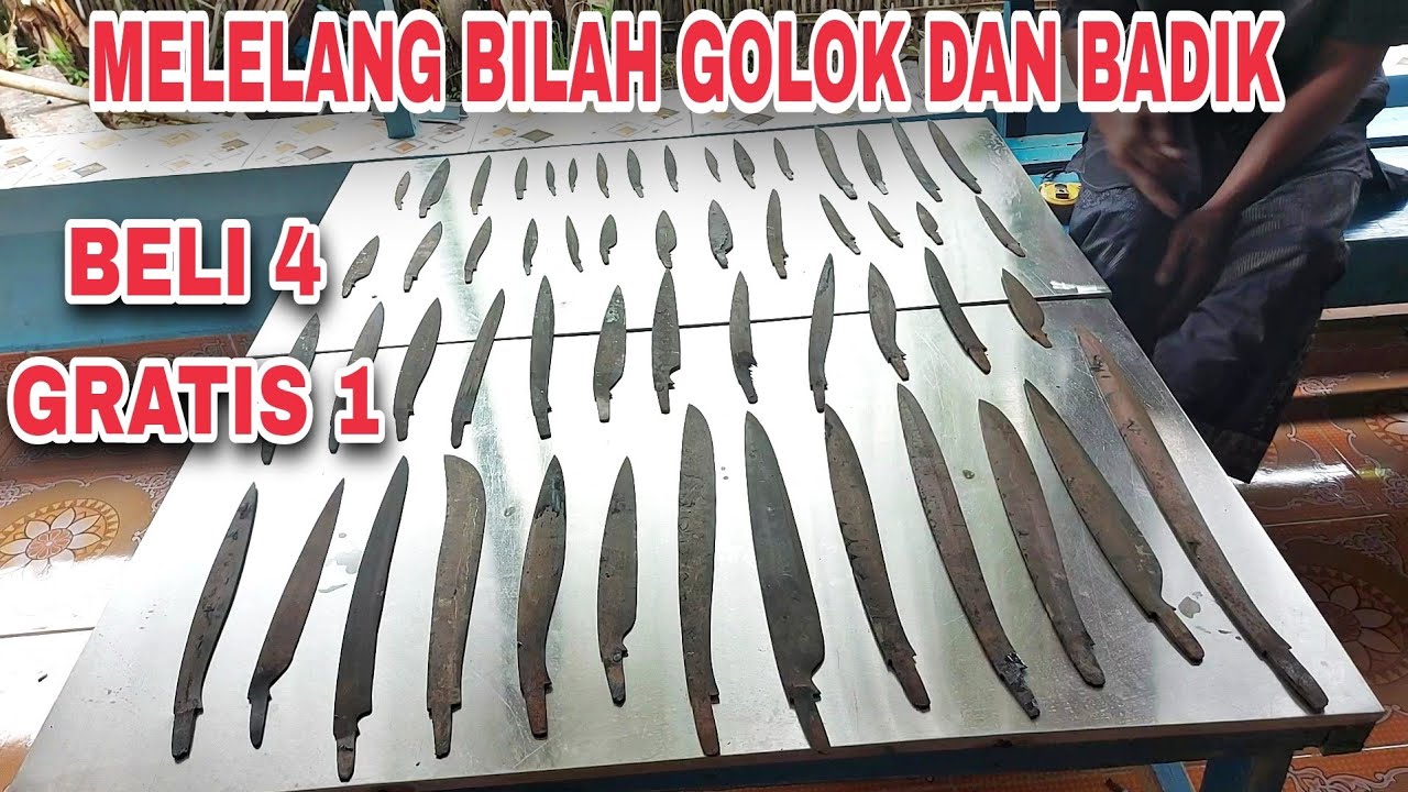 🔴Stok Terbatas Panre Tutu Melelang Khusus Bilah Golok Pamor Dan Bilah Badik Malelah Beli 4 Gratis 1