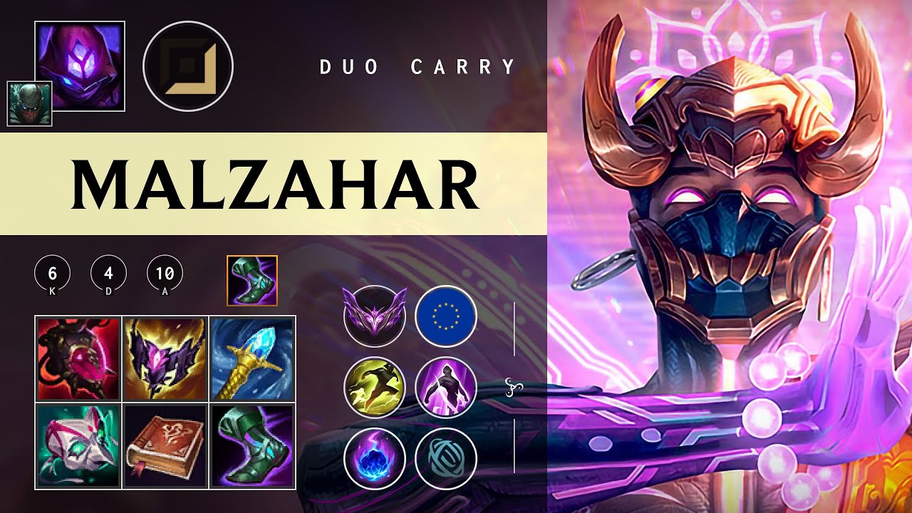 Malzahar Carry vs Miss Fortune - EUW Master Patch 26.01