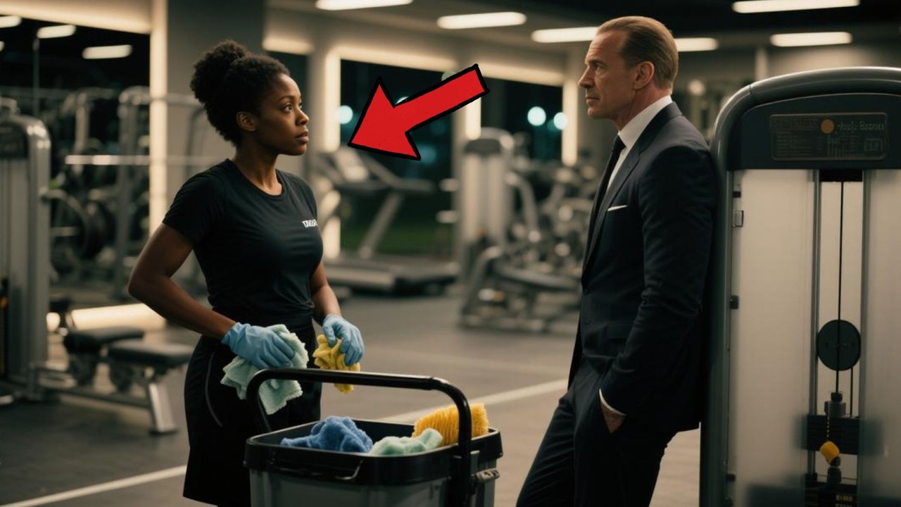 She Cleans His Gym at Night—Until She Catches the Billionaire Working Out in Just a Towel
