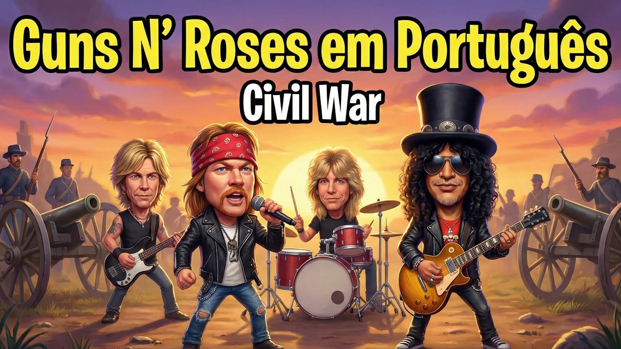 Civil War em Português | Guns N' Roses Cover - Guerra Civil (1991)