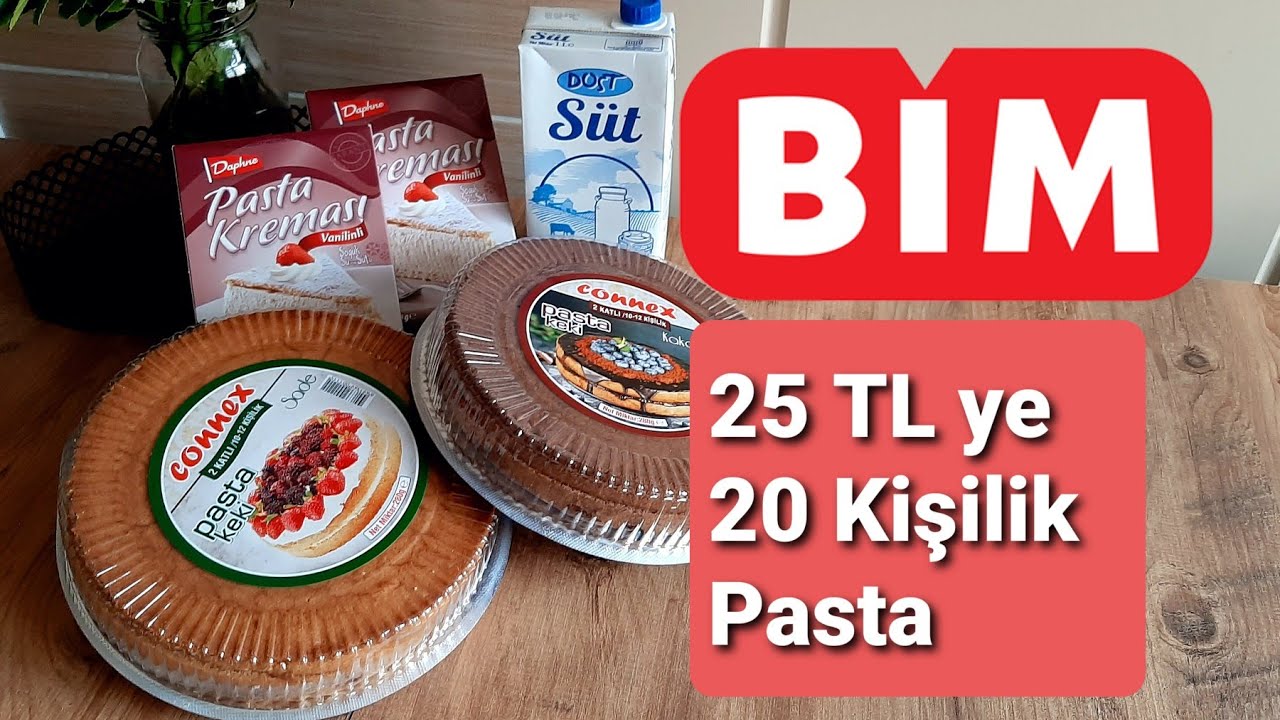 BİM malzemeleriyle 25 TL maliyetli 20 Kişilik Şahane Yaş Pasta🤩. Kolay  Pasta👏 Doğum günü Pastası