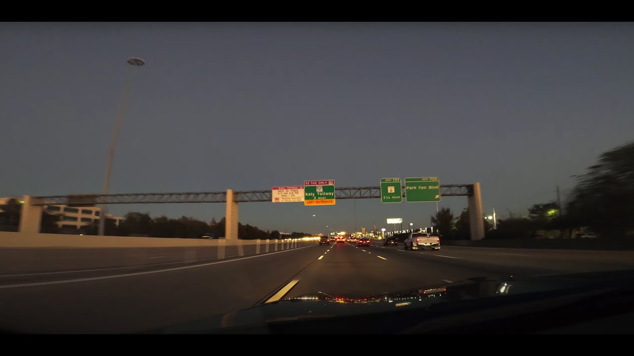 #4K - Road video, #Houston, George Bush Park, City Center, I10, Memorial Dr. Westheimer Pkwy #Texas