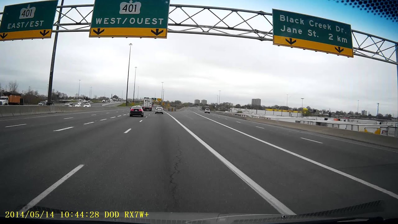 DOD RX7W+ Daylight Highway Demo (Highway 401, Toronto, Canada)