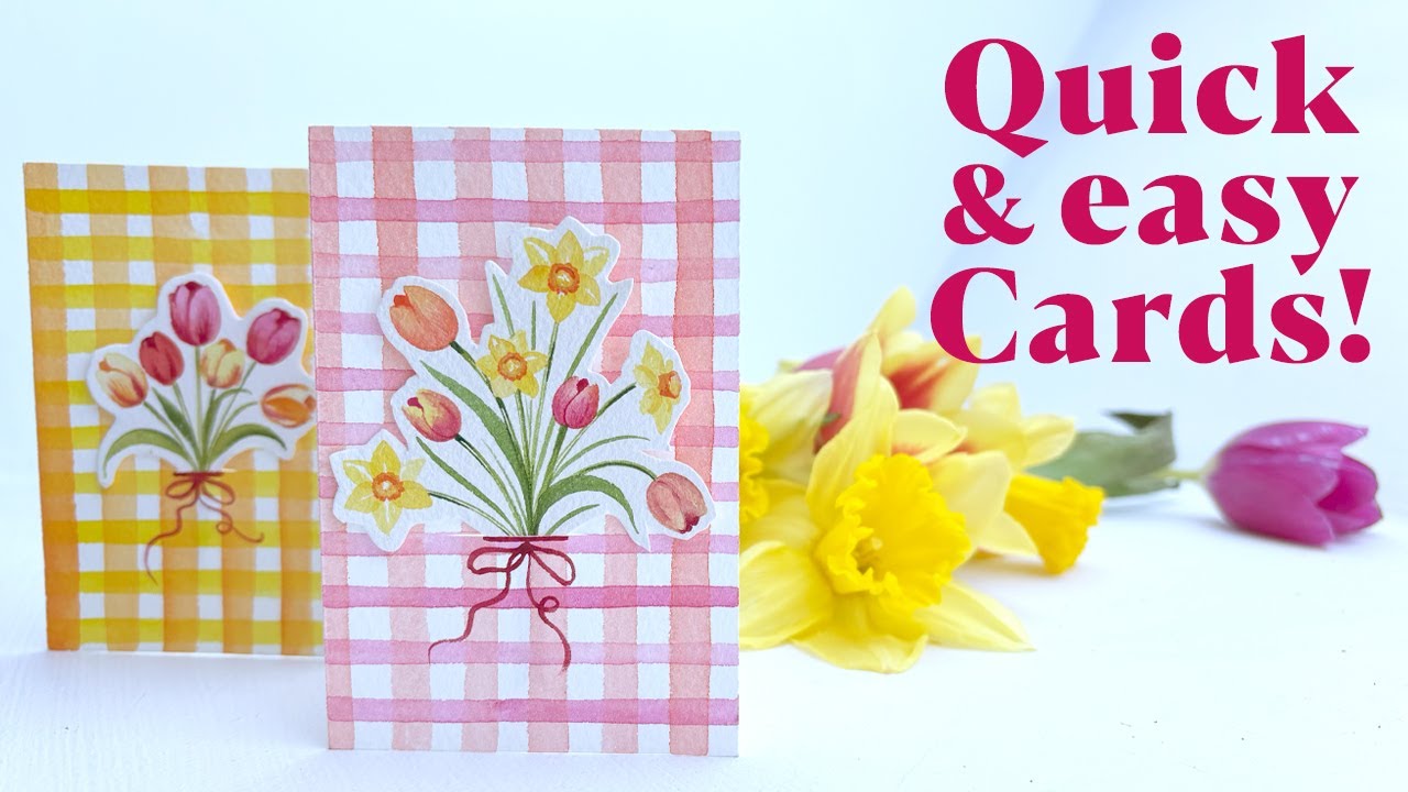 Quick and Easy Floral Watercolour Cards for Spring!