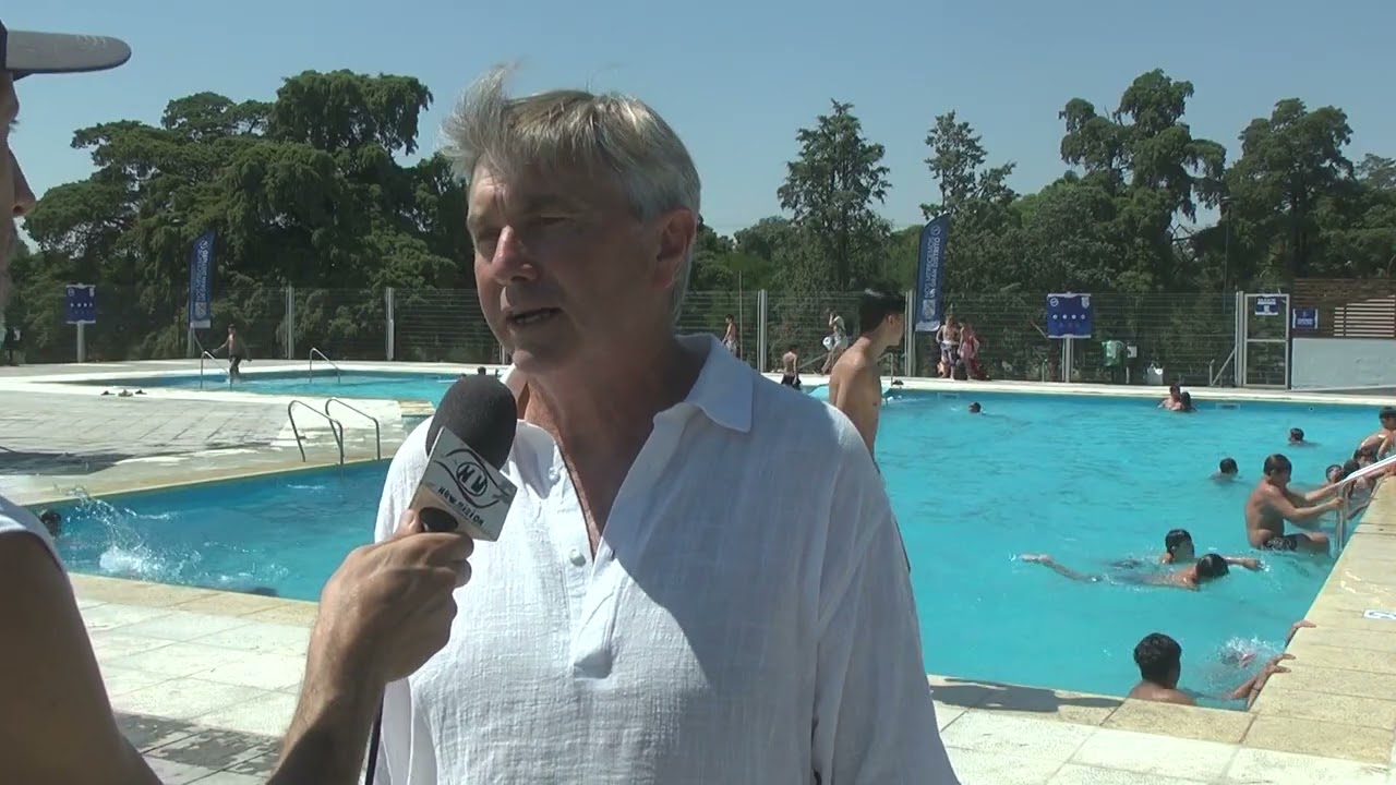 Inauguración Pileta del Poli. Nota a Edelmiro Hippener - Delegado Municipal de Darregueira