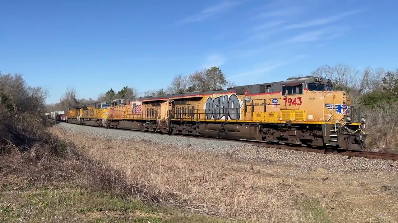 Union Pacific #7943 AC45CCTE Leads SouthBound Manifest - Navasota Subdivision - 2.7.26