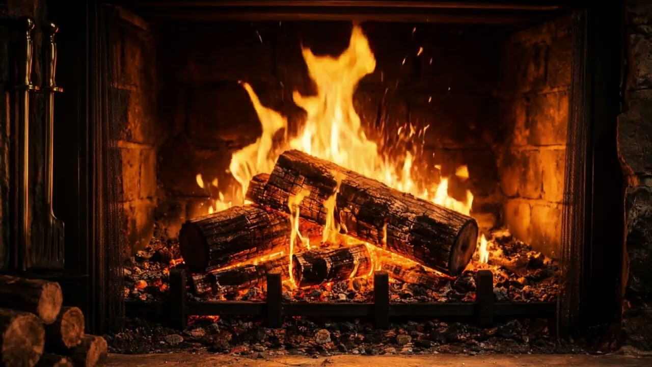 Камін 🔥 5.5 Hours of Fireplace Crackling Sounds | Cozy Fire Ambience for Relax, Focus & Vibe