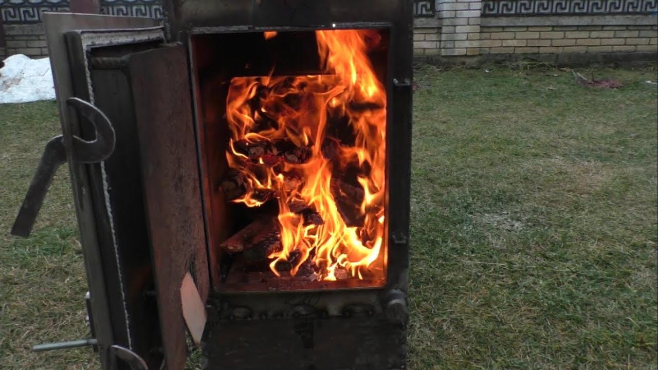 Печь длительного горения с дожигом газов ч.1.