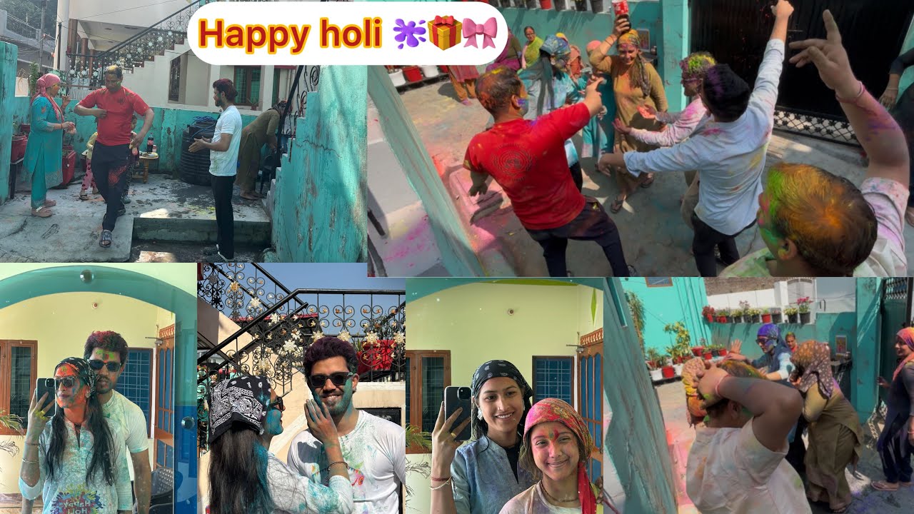 Holi mein kiya Sab Ne Jamkar ￼ dance Sasural mein pehli Holi 🫟￼🥳❤️#holispecial #happyvibes 🎀❤️🥰