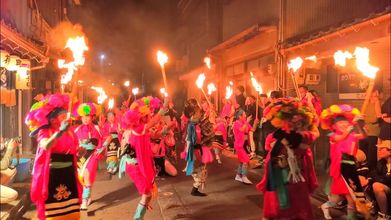 新湊 獅子舞 三日曽根 稲荷町 2024 Inari Town Lion Dance Japan festival heaven