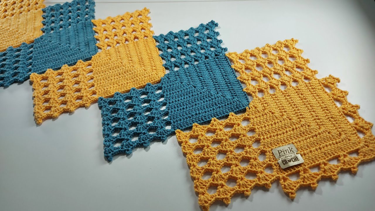 Caminho de Mesa Clássico Dual Color por @PinkArtesCroche