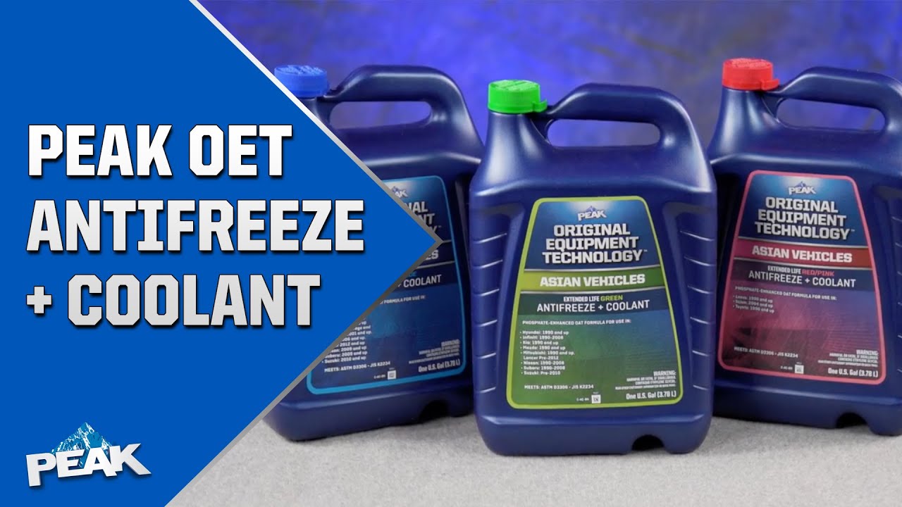 PEAK Coolant + Antifreeze: Original Equipment Technology OET Coolant