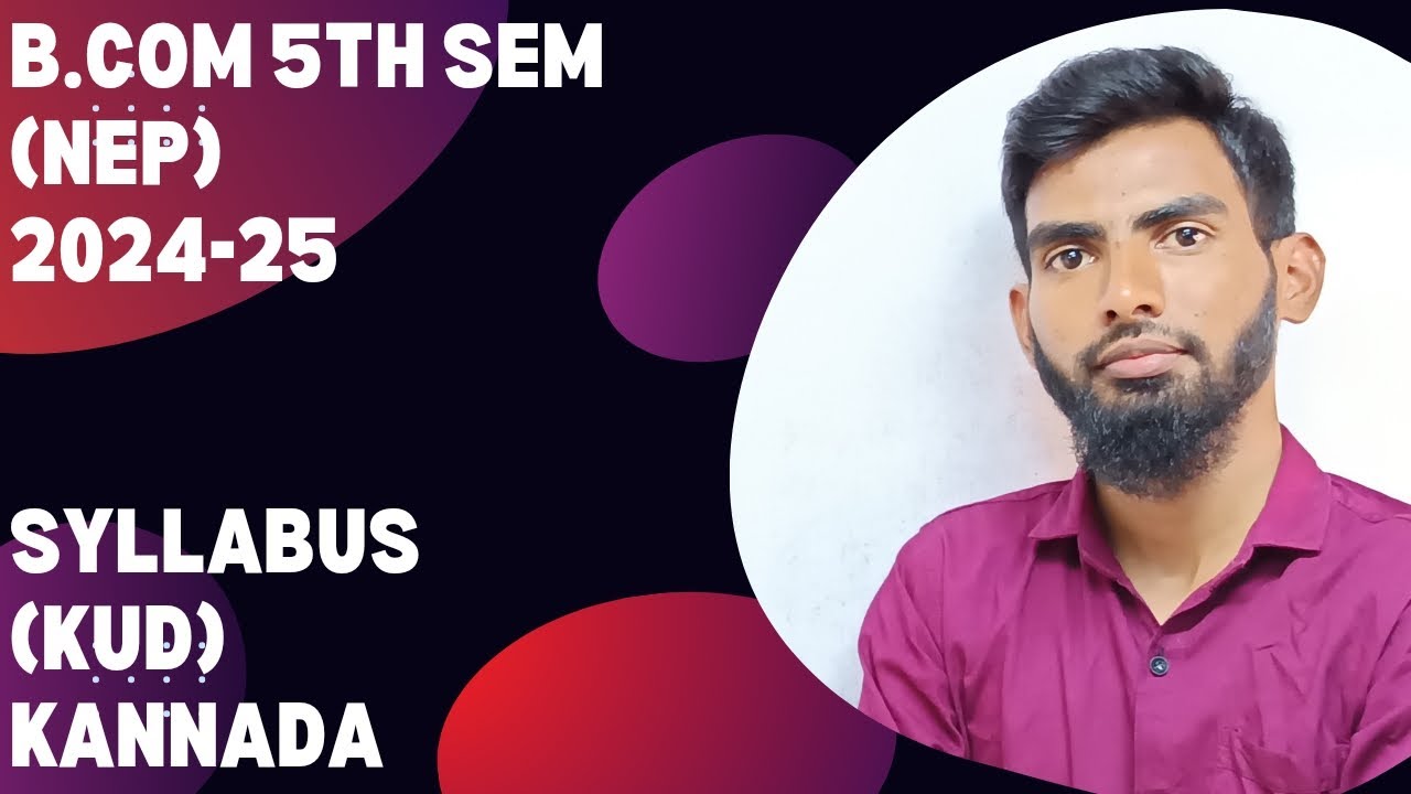 B.Com 5th Sem (NEP) Syllabus 2024-25 | KUD | @imamdclasses