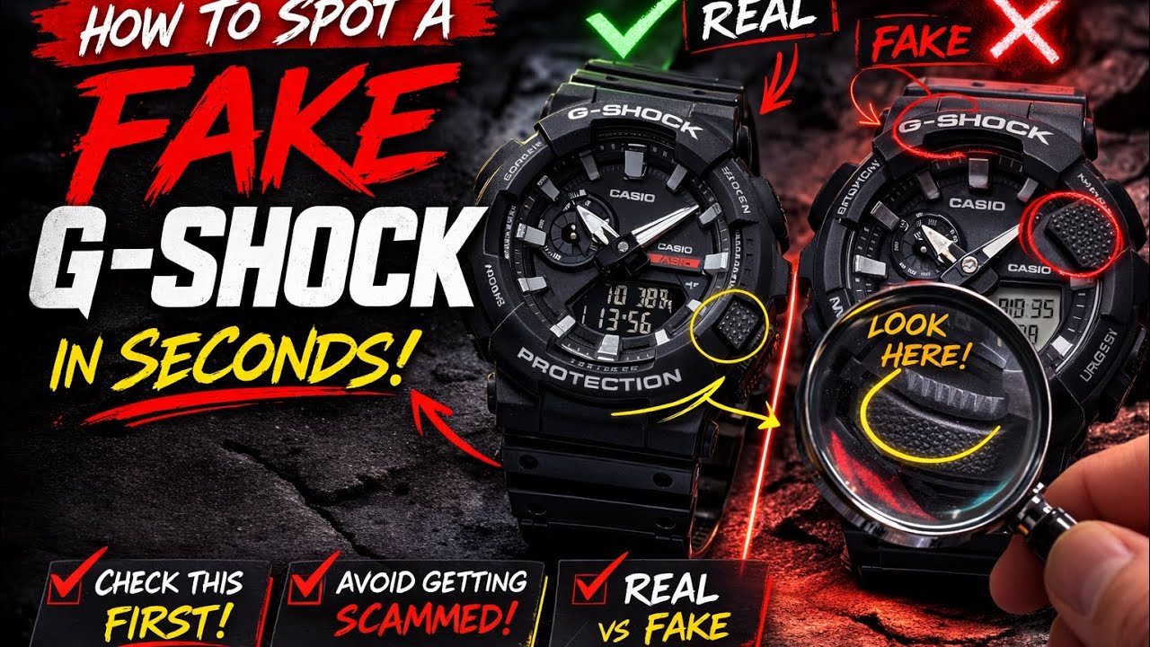 How to spot fake GShock #GShock #g100 #casio #fakegshock #howtospotfakegshock #tutorial #gnews1008