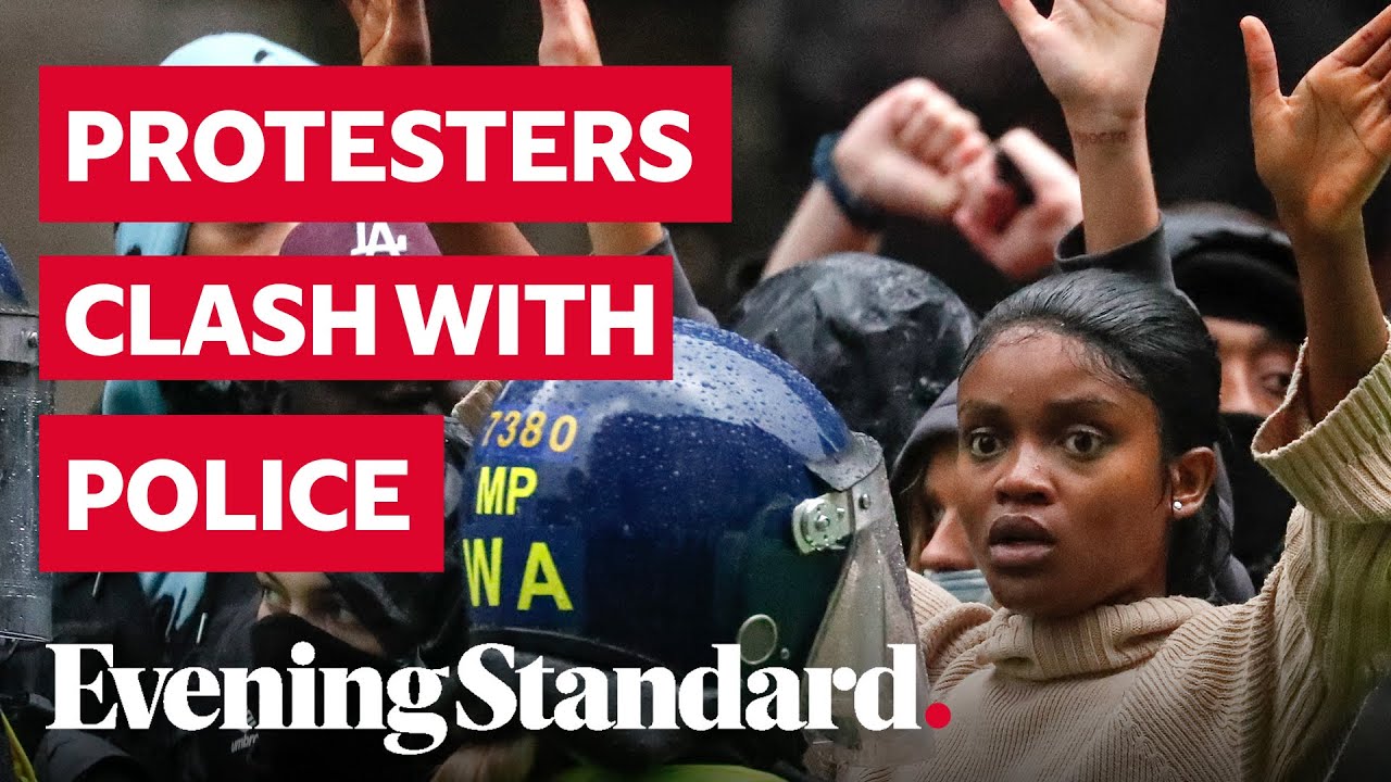 Chaos erupts as police clash with Black Lives Matter activists in London