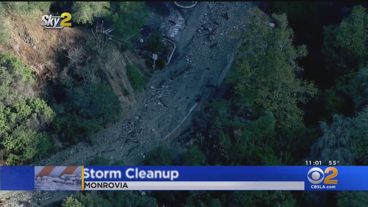 Monrovia Issues Local Emergency As Storm Causes Damage To Canyon Park Area