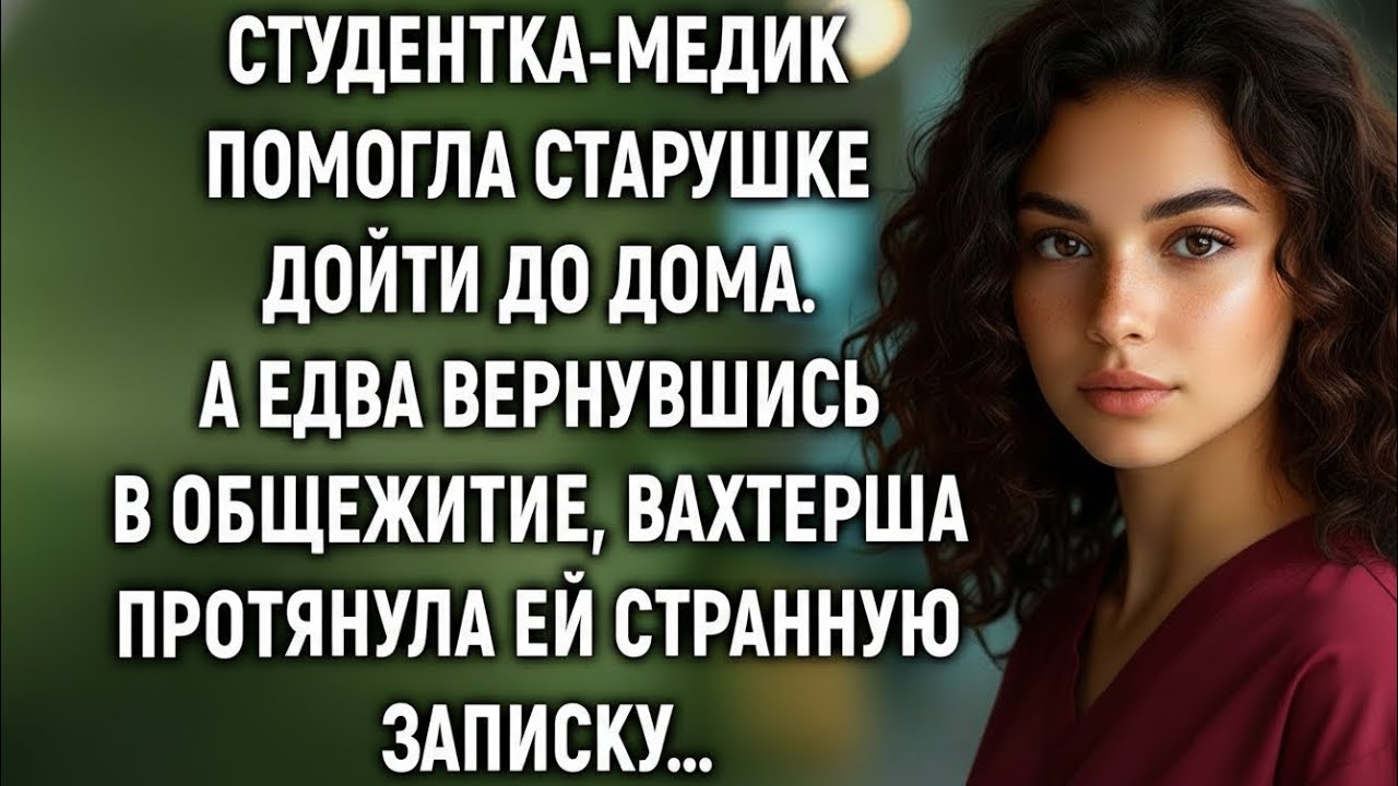Студентка-медик помогла старушке добраться домой. Но, вернувшись в общежитие, она получила от