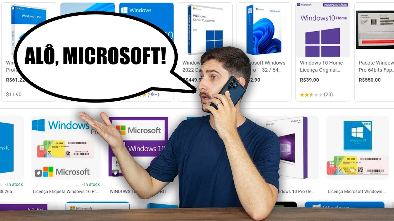 ATIVAÇÃO DO WINDOWS POR R$ 1000 OU R$ 50? QUAL EU COMPRO? LIGUEI PRA MICROSOFT