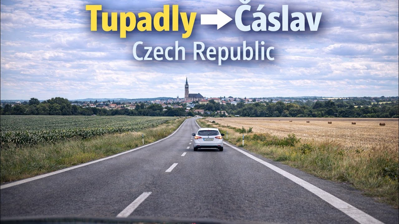 🚗 Tupadly → Čáslav | Calm Driving | 4K | No Commentary