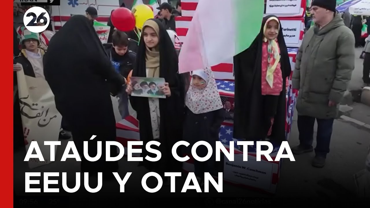 🇮🇷 MACABRA PROTESTA EN TEHERÁN | Ataúdes con nombres de funcionarios de EE. UU. y la OTAN
