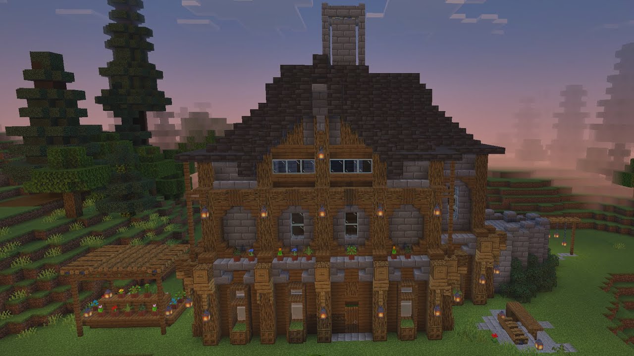 Cozy medieval house | Minecraft tutorial (Part 1 - exterior) 