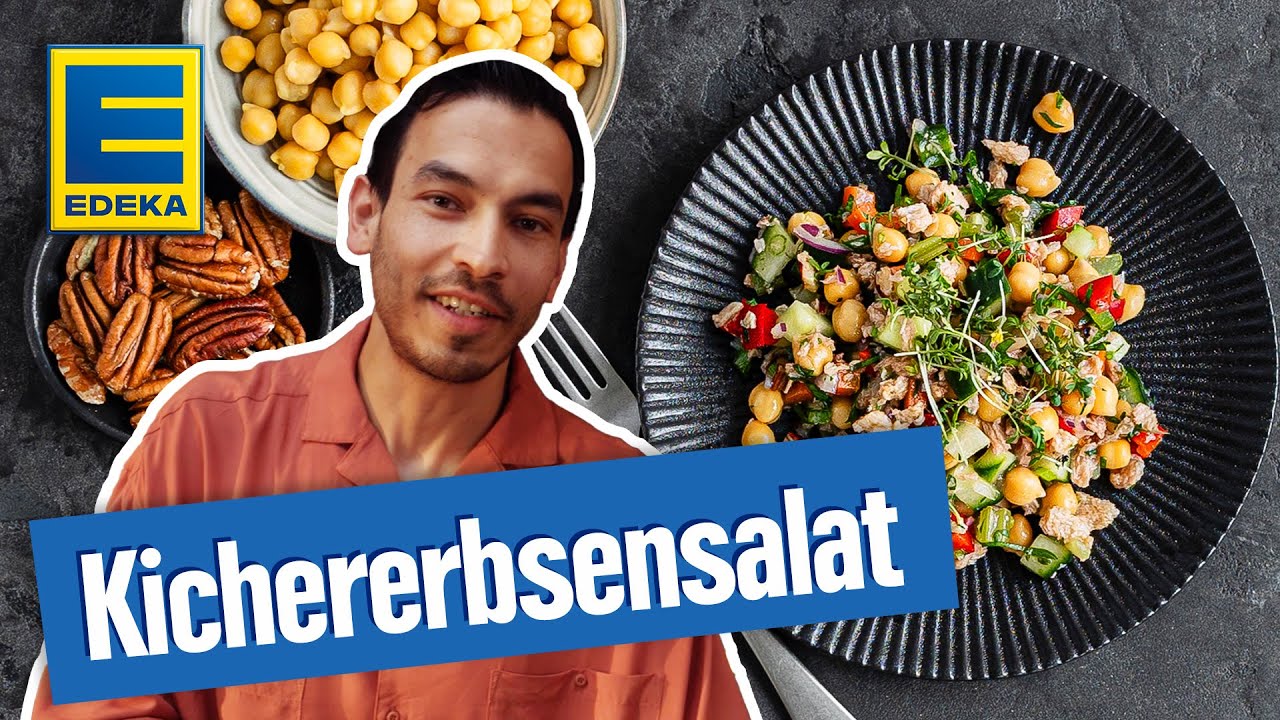 Kichererbsensalat in Vegan | Veganes Salat-Rezept mit Kichererbsen