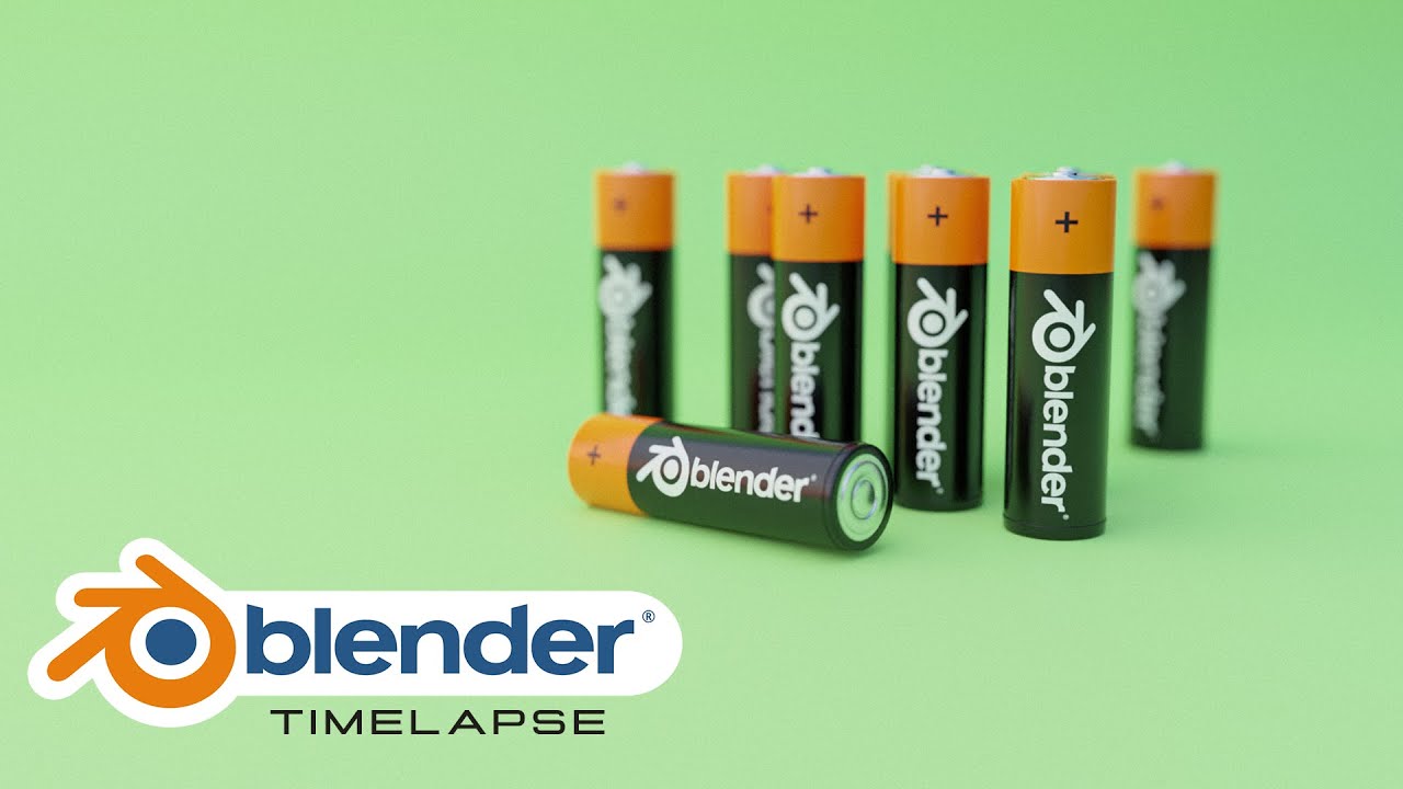 AA Battery in Blender - 3D Modeling | @PSDPRO