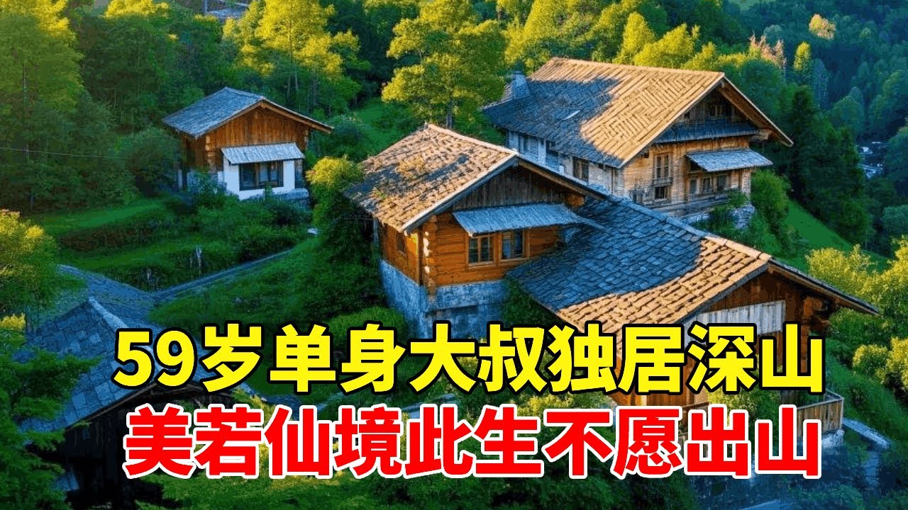 59岁单身大叔独居深山，直言山里生活自在空气新鲜，此生不愿再出山【乡村阿泰】