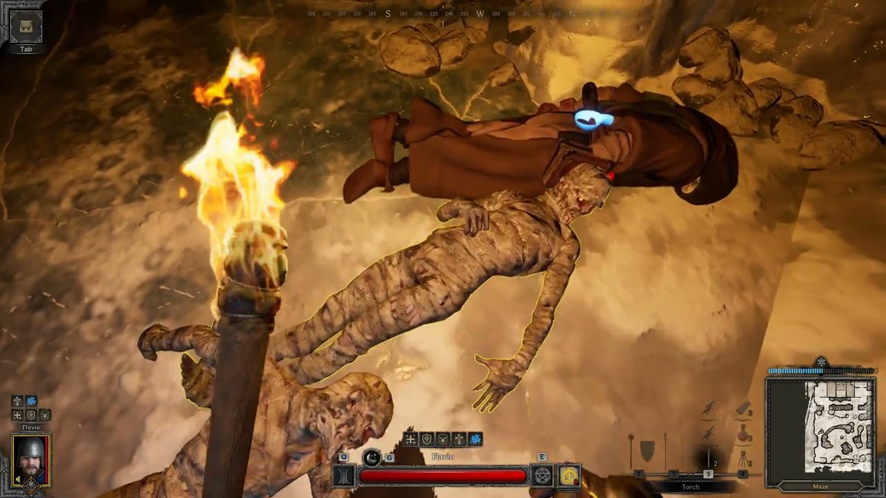 Dark and Darker 2400 AP run Ice Caves Cleric Gearless.