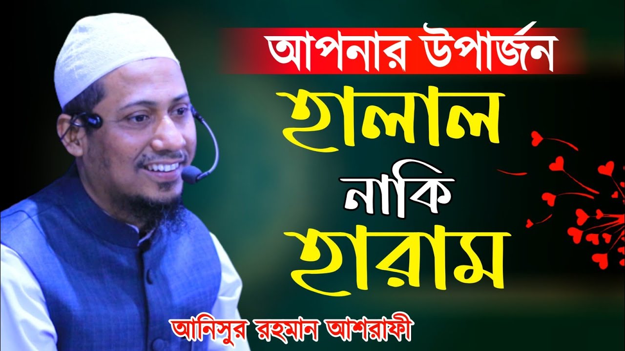 আপনার উপার্জন হালাল নাকি হারাম ❓ anisur rahman ashrafi