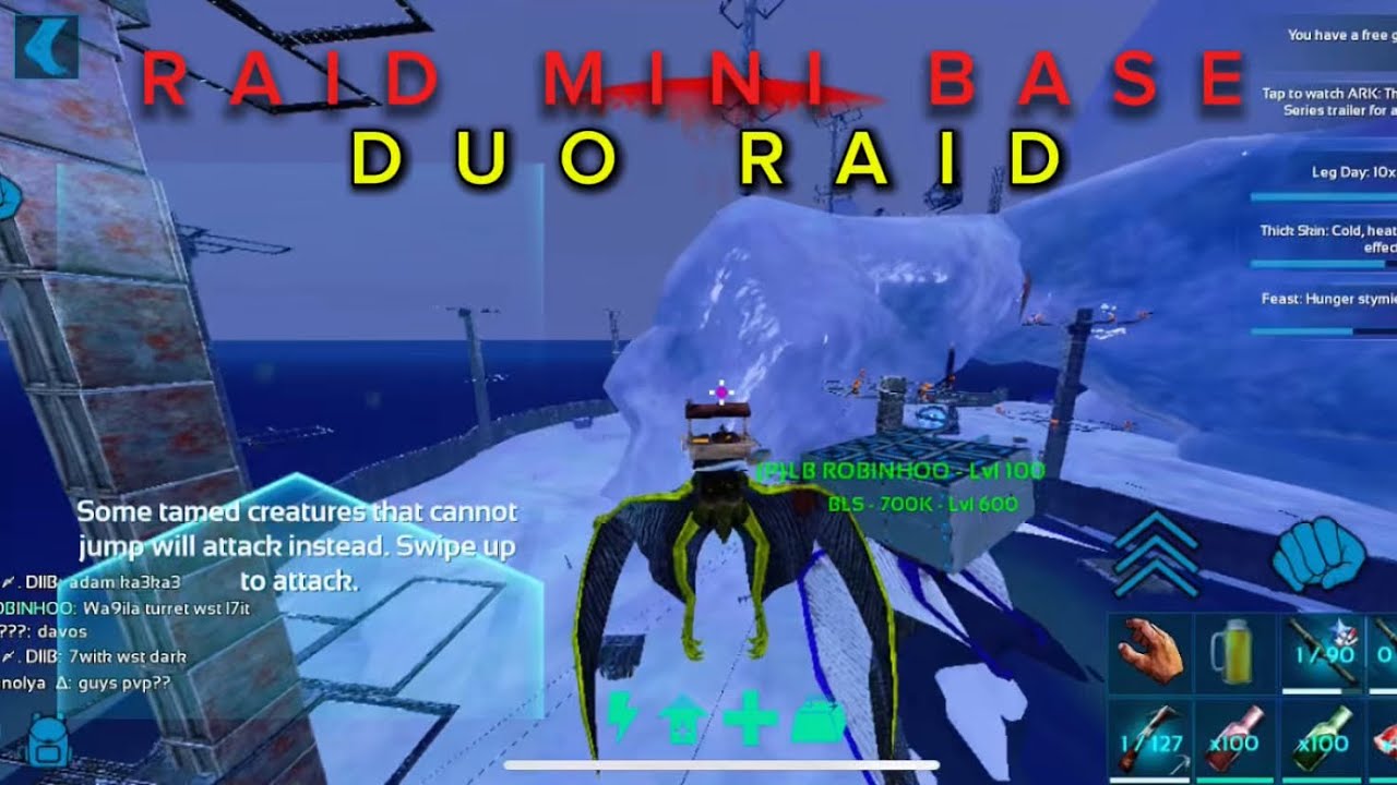 ARK MOBILE || PVP RAID || CRYSTAL x ROBINHO 