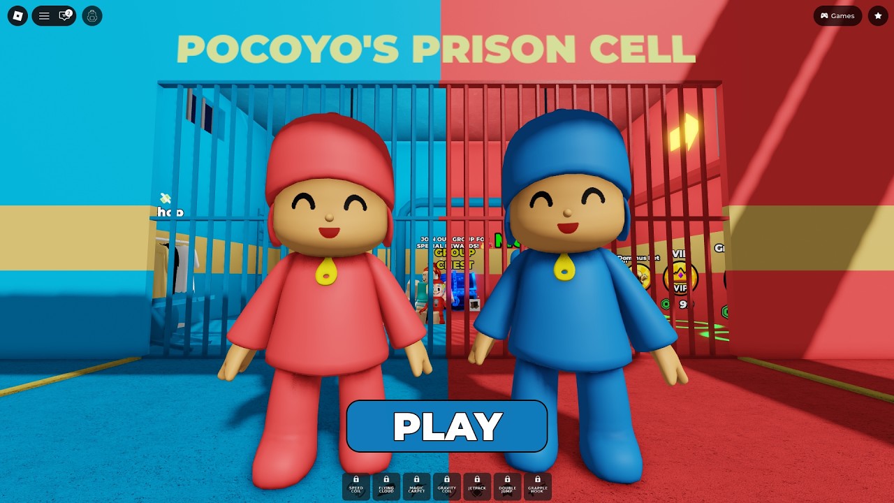 ESCAPE FROM RED POCOYO VS POCOYO PRISON RUN OBBY