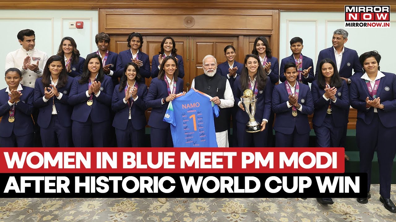 PM Modi Meets Indian Women's Cricket Team After Their Historic Victory At The World Cup Final, Watch