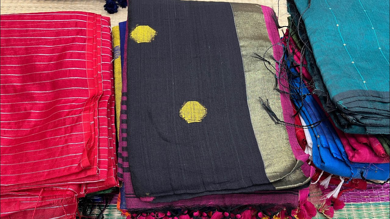 Khadi cotton saree collection Rs-350💕one day sale🤷‍♀️ -9940111618 
